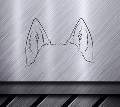 Husky Ears SVG Clipart - Outline Design