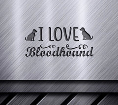 I Love Bloodhound SVG Design SVG