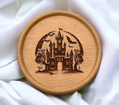 Castle with Bats SVG - Vector Design for Branding SVG