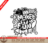 Cute Monster Doodle SVG - Hand-Drawn Illustration SVG