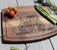 Regal Horse Drawn Carriage SVG - Wedding Emblem Design SVG