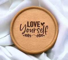 Love Yourself SVG - Design with Heart & Leaves SVG