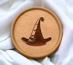 Isometric Halloween Witch Hat SVG - Drawing SVG