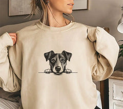 Jack Russell Terrier Peeking Over Wall SVG SVG