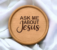 Ask Me About Jesus SVG - Design Design SVG