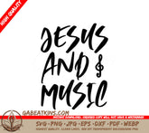 Jesus & Music SVG Design - T-Shirt Graphic SVG