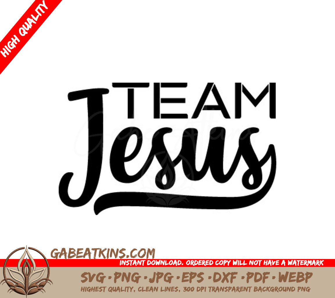 Team Jesus SVG Design - Design for T-Shirts SVG