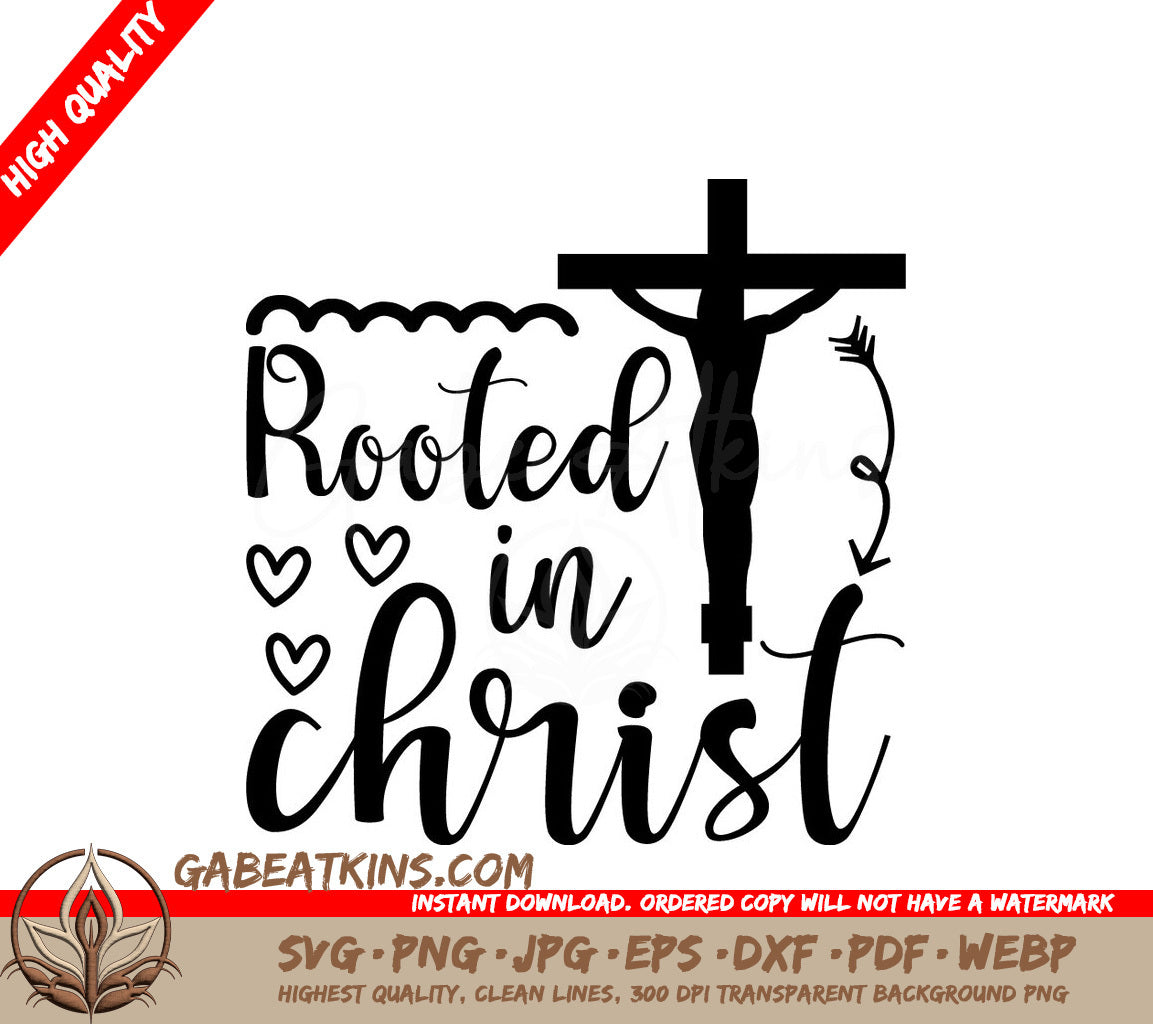 Rooted in Christ SVG Design - Jesus Vol. SVG