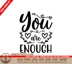 You Are Enough Jesus Quote SVG Design SVG