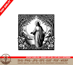 Jesus in Garden SVG - Digital File in Various Formats