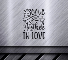 Serve One Another In Love SVG Design - Christian Quote Poster SVG