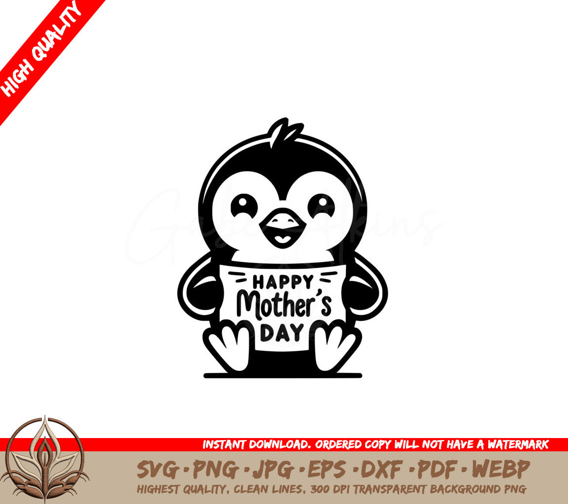Joyful Penguins Mothers Day SVG