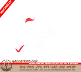 Kawaii Christmas Turtle & Rabbit SVG with Red Checkmark & Hat SVG