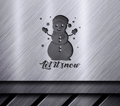 Kawaii Snowman with Santa Hat & Scarf SVG - Christmas Clipart SVG