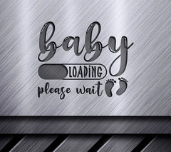 Baby Loading Please Wait - SVG Cut File SVG