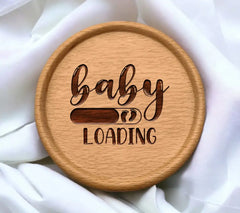 Baby Loading SVG - Sign with Loading Bar & Footprints SVG