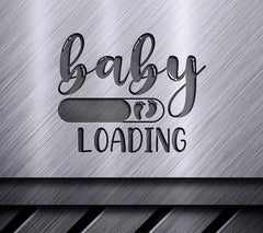 Baby Loading SVG - Sign with Loading Bar & Footprints SVG