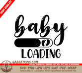 Baby Loading SVG - Sign with Loading Bar & Footprints SVG