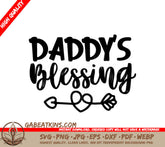 Daddys Blessing SVG with Heart & Arrow - Kids Design SVG