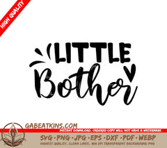 Little Brother SVG Design - on White Background SVG