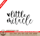 Little Miracle SVG - Sign with Hearts for Kids SVG
