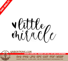 Little Miracle SVG - Sign with Hearts for Kids SVG
