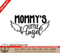 Mommys Little Angel SVG - Design with Wings SVG