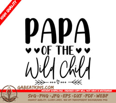Papa of the Wild Child SVG -  Design SVG