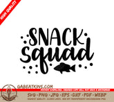 Fish Snack Squad Design SVG - Kids Snack Time Design SVG