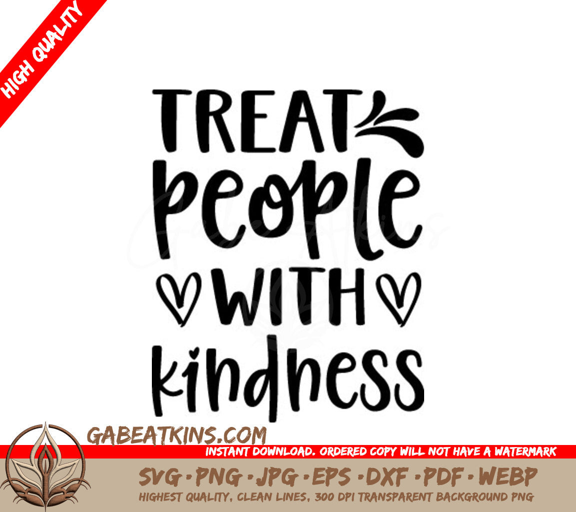 Treat People With Kindness SVG - Design SVG