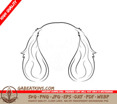 Cavalier King Charles Spaniel Hair SVG Clipart SVG