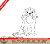 Cavalier King Charles Spaniel SVG Clipart SVG