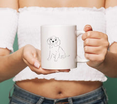 King Charles Cavalier Spaniel Puppy Sitting Down SVG - Drawing SVG