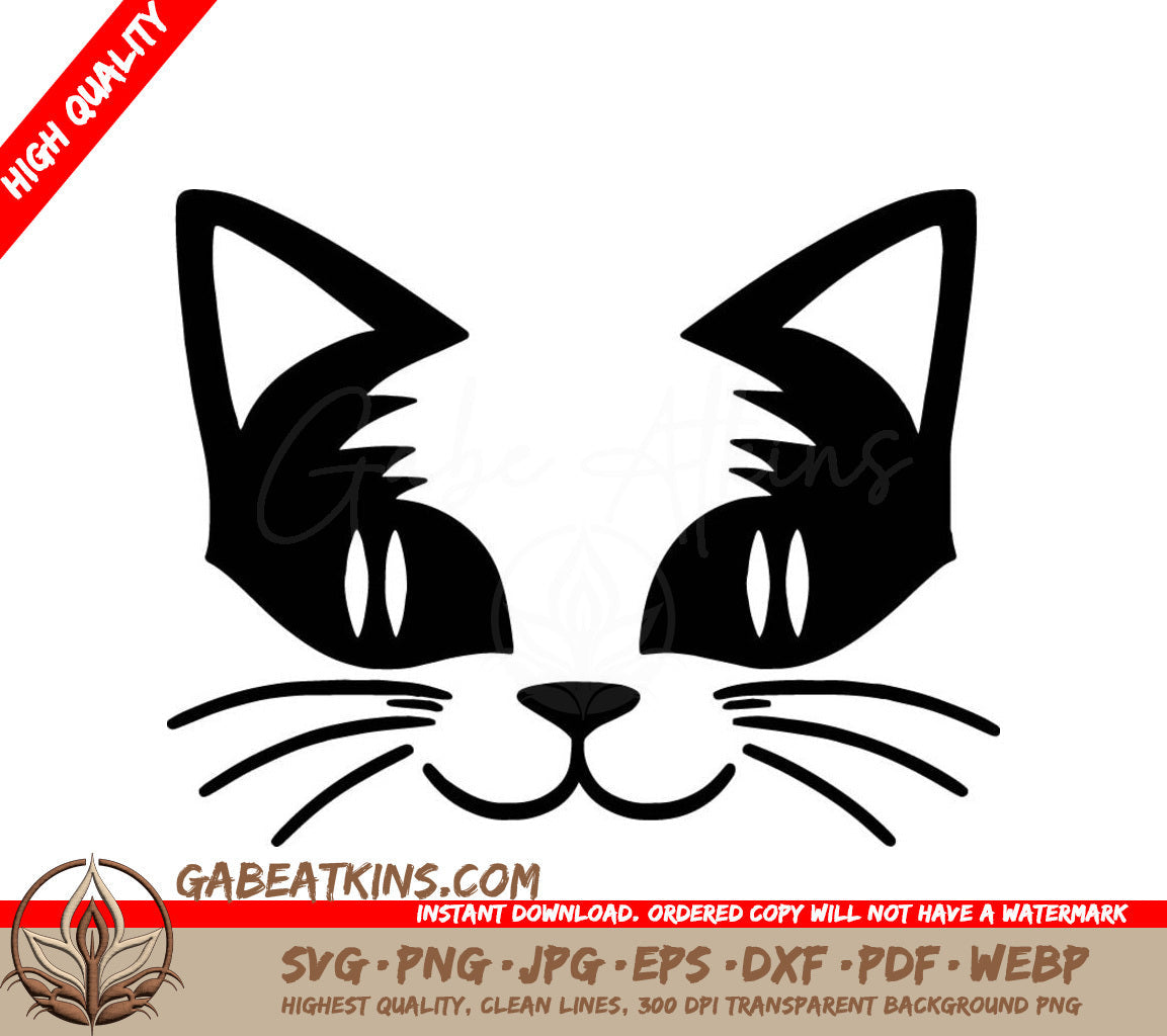 A Cats Face SVG - Kitty Cat Face SVG