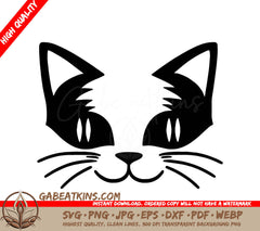 A Cats Face SVG - Kitty Cat Face SVG