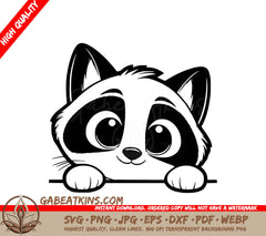 A Cat Peeking Over A Wall SVG - Kitty Peeking Game SVG