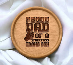 Proud Trans Son Dad Thumbs Up SVG - LGBTQ+ Support SVG