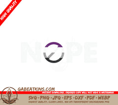 LGBTQ+ Nope Circle SVG - Asexual Pride Design SVG