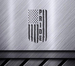 LGBTQ Pride American Flag SVG with Pride Text - Rainbow Design SVG