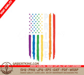 LGBTQ Pride American Flag SVG with Rainbow SVG