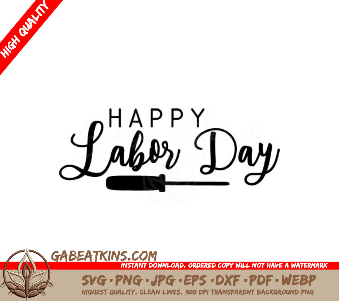 Happy Labor Day T-Shirt SVG with Screwdriver Design SVG
