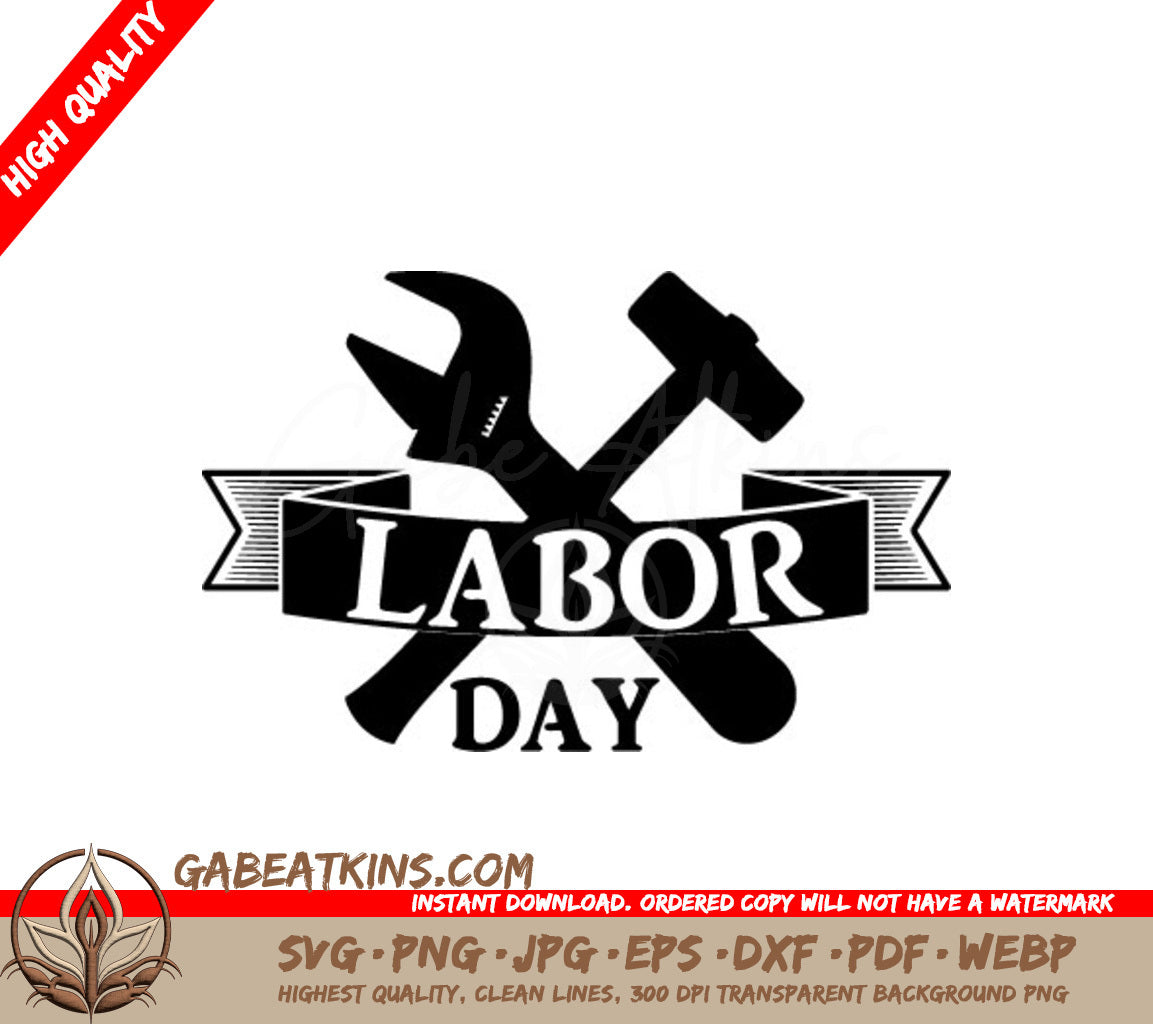 Labor Day Wrench & Hammer SVG SVG