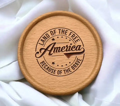 Land of the Free America Because of the Brave - SVG Design SVG