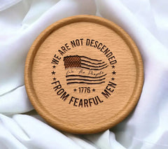 Patriotic We Are Not Descended From Fearful Men American Flag SVG SVG