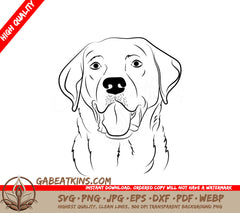 Labrador Dog Face SVG Clipart SVG