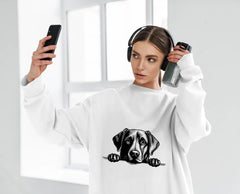 Labrador Retriever Dog Peeking Over Wall SVG SVG