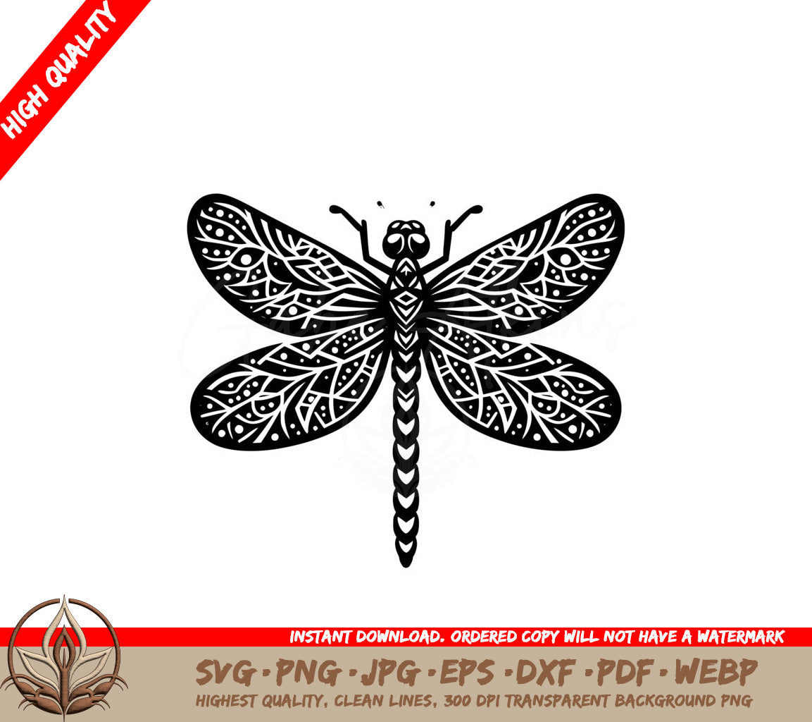 Dragonfly Elegance SVG - Digital Product file in various formats for flexibility