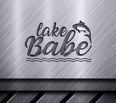 Lake Babe Fish Jumping SVG Design SVG