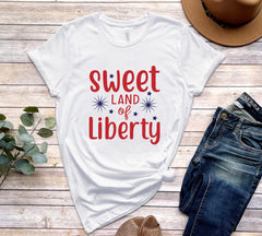 Patriotic Sweet Land of Liberty Freedom 4th July SVG For Cricut & Silhouette Cutting Machine