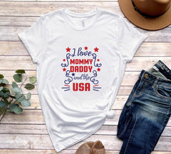 I Love Mommy, Daddy, and the USA SVG - 4th of July Project File for Ki | Love Mommy, Daddy,
